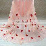 Fashion Ladies' Lip Three-dimensional Embroideried Cotton Scarf Plain Shawl thumbnail-5