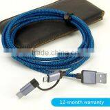 Durable Aluminum Electric Wire Micro USB + USB-C Data Cable thumbnail-5