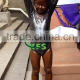 Bronze Doing Aerobics Little Girl Sculpture