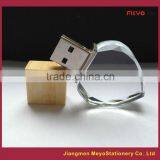 2015 3D Laser Engraving Crystal Wooden USB Flash Drive