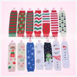 Colorful kids boutique Merry Christmas baby leg warmer wholesale christmas socks