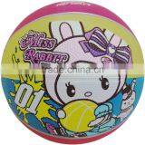 3# /1# Color Printed Rubber Basket Ball / Rubber Toy Balls