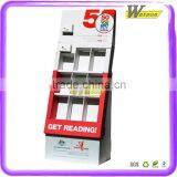 Supermarket Promotion Cardboard Materail Pop Compartment Display Stand For Books