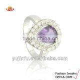 Gorgeous Amethyst Silver Ring Design thumbnail-1