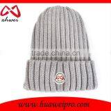 Custom Logo and Branded Long Knitted Beanie Hat Cotton and Acrylic Plain Beanie Cap Wholesale thumbnail-3