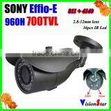 Security Camera Outdoor Using Sony Effio-E 4140+811 700TVL CCTV Camera OSD Menu 2.8-12mm Varifocal Lens 36Pcs IR Leds Camera thumbnail-1