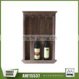 Wooden Wine Glass Holder With Wine Shelf