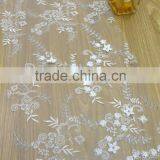 Floral Lace Swiss Voile Lace Embroidery Sequin Tulle Lace for Wedding Dress Garment Bedskirt thumbnail-3