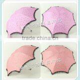 LB315 Eye-catching Color Beautiful Promotional Gift Lady Umbrella With Lace thumbnail-1