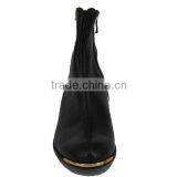 Boots on Sale Black Boots Puppy Heel Leather Ankle Boots thumbnail-3