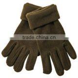 Brown 3 Piece Polar Fleece Hat Scarf & Glove Matching Set thumbnail-3