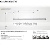 Aluminum Adjustable Style Manual Clothing Drying Rack thumbnail-1