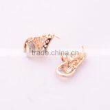 African Style Fairy Flower Shaped Hollow Jewelry Set Golden Crystal Jewelry Set Bridal Wedding Accessories thumbnail-4