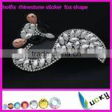 2014 New Design Animal Fox Shape Hotfix Rhinestone Sticker thumbnail-1