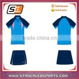 stan caleb 2016 quick dry breathable Custom Polyester Lycra Fabric Girls women tennis uniforms tennis suit