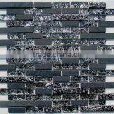 Glass Mix Stone Mosaic Tile of Indoor(PMGSA076)