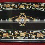 Black Marble Inlay Table
