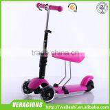 Hot Sale Adult Scooter With CE EN71 3 Wheel Folding Manual Pedal Push 120/80mm Kids Kick Scooter