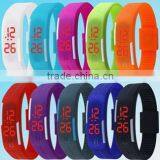 Colorful Hand Touch Induction Silicon LED Electronic Wristwatches