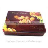 China Factory Food Grade Printed Rectangle Tin Box for Cookie