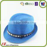 Fedora Trilby Cap Cowboy Summer Beach Sun Straw Hats thumbnail-1