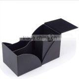 Chinese Factories Wholesale Custom High-grade PU Leather Watch Box, Black Beautiful Gift Box