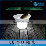 Potable Waterproof Rechargeabale Glow Light Illuminated Color Fancy Shape Led Wine Bucket