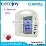 7 Inch Display 12 Lead Resting 12 Channel Electrocardiograph ECG Machine EKG thumbnail-1