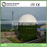 biogas reactor tank equipped with double membrane roof to collect biogas