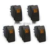 Waterproof 4Pin 12V 20A Bar Rocker Toggle Switch Blue LED Light Car Boat thumbnail-3