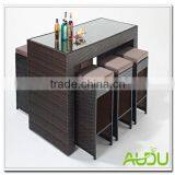 Audu SGS Pass Aluminium Brown Bar Dining Table thumbnail-1