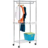 vivinature metal wire clothes hanger with storage rack