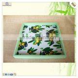 Wholesale Light Blue Patterns Serving Mdf Wood Trays thumbnail-5