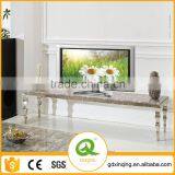 E361 Living Room Furniture Modern Design Marble Stainless Steel TV Cabinet Design 2016 thumbnail-1