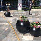 FO-186 Round Shape Fiberglass Flower Planter for Decor thumbnail-2