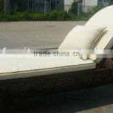Rattan Sun Bed Aluminium Chaise Lounge Garden Furniture thumbnail-2