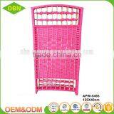 High Quality Customized Hotel Decorative Colorful Paper Rope Knitted Mini Folding Screen Room Divider thumbnail-2