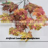 SJZJN 2589 handmade artificial wall hanging leaves ,plastic leaves for home decoration
