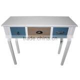Heze Vintage Wood Console Tables With 3 Colorful Drawers thumbnail-1