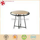 Multifunctional Retail Clothes Store Round Wood Table Display Rack thumbnail-2
