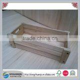 Rustic Unfinished Handmade Wooden Vegetable Fruit Crate Wholesale thumbnail-4