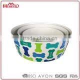 Dog Bone Printed Stackable Dog Plastic Salad Bowl 3pcs thumbnail-1