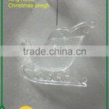 Acrylic Clear Sleigh Outdoor Christmas Ornament thumbnail-2