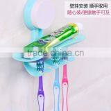 Vacuum Suction Cup Bathroom Plastic Toothpaste and Toothbrush Holder thumbnail-1