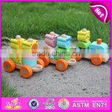 2015 Hot Sale Wooden Blocks Train Set Toys Animal Vehicles Toys,Cute Wooden Animal Blocks Train Toy,Pull Line Train Toy W04A066 thumbnail-5