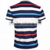 Wholesale Color Combination Cotton Stripe t Shirt thumbnail-2