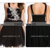 2014 Lades Silver Embroidered Chiffon Embroidered Dress thumbnail-6