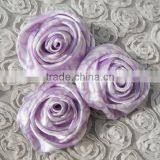 Cute Handmade Satin Rosette Flower China Wholesale Children Clothes Used thumbnail-1