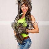 New Latest Profession Manufactuer Animal Hood Hat Gloves for Kids thumbnail-1