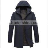 Wholesale Mens Mid Length Hoody Casual Coat Jacket With Contrast Trims thumbnail-4